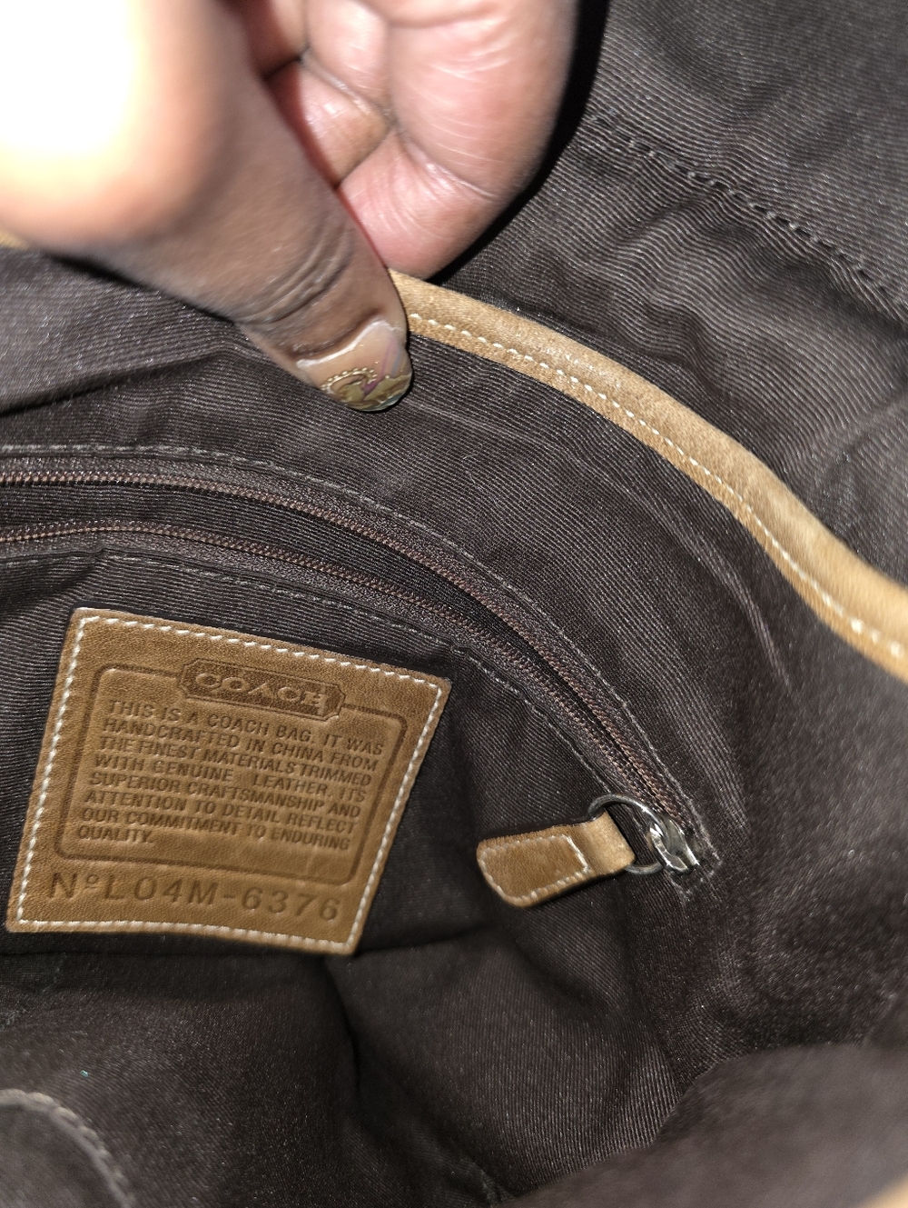 Coach Tan Signature Canvas Crossbody with Saddle Leather Trim - Picture 5 of 7